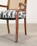 Set of Eight Danish Modern Mahogany and Cane Dining Armchairs