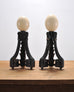 Set of Eight Mounted Ostrich Egg Finials by Artist Ira Yeager