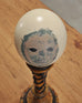 Set of Eight Mounted Ostrich Egg Finials by Artist Ira Yeager