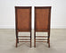 Set of Eight French Provincial Leather Oak Curule Dining Chairs