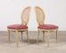 Set of Eight Louis XVI Style Caned Painted Dining Chairs