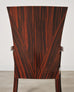 Set of Eight French Art Deco Style Macassar Ebony Dining Chairs
