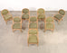 Set of Eight McGuire Organic Barley Twisted Rattan Dining Chairs