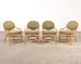Set of Eight McGuire Organic Barley Twisted Rattan Dining Chairs