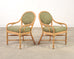 Set of Eight McGuire Organic Barley Twisted Rattan Dining Chairs