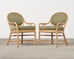 Set of Eight McGuire Organic Barley Twisted Rattan Dining Chairs
