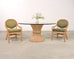 Set of Eight McGuire Organic Barley Twisted Rattan Dining Chairs