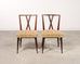 Set of Eight Tommi Parzinger X-Back Mahogany Dining Chairs