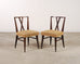 Set of Eight Tommi Parzinger X-Back Mahogany Dining Chairs