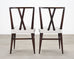 Set of Eight Tommi Parzinger X-Back Mahogany Dining Chairs