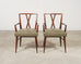 Set of Eight Tommi Parzinger X-Back Mahogany Dining Chairs