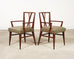 Set of Eight Tommi Parzinger X-Back Mahogany Dining Chairs