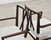 Set of Eight Tommi Parzinger X-Back Mahogany Dining Chairs