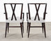 Set of Eight Tommi Parzinger X-Back Mahogany Dining Chairs