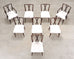 Set of Eight Tommi Parzinger X-Back Mahogany Dining Chairs