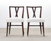 Set of Eight Tommi Parzinger X-Back Mahogany Dining Chairs