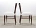 Set of Eight Tommi Parzinger X-Back Mahogany Dining Chairs