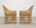 Set of Eight Danny Ho Fong Rattan Garden Dining Armchairs