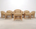 Set of Eight Danny Ho Fong Rattan Garden Dining Armchairs