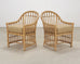 Set of Eight Danny Ho Fong Rattan Garden Dining Armchairs