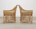 Set of Eight Danny Ho Fong Rattan Garden Dining Armchairs