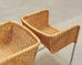 Set of Nine Harvey Probber D43 Rattan Wicker Cantilever Chairs