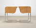 Set of Nine Harvey Probber D43 Rattan Wicker Cantilever Chairs