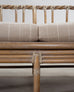 Pair of McGuire Organic Modern Cerused Twisted Rattan Settee and Lounge Chair