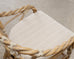 Pair of McGuire Organic Modern Cerused Twisted Rattan Settee and Lounge Chair