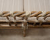Pair of McGuire Organic Modern Cerused Twisted Rattan Settee and Lounge Chair