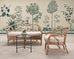 Pair of McGuire Organic Modern Cerused Twisted Rattan Settee and Lounge Chair