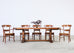 Set of Ten Country French Provincial Fruitwood Dining Chairs
