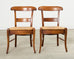 Set of Ten Country French Provincial Fruitwood Dining Chairs