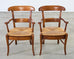Set of Ten Country French Provincial Fruitwood Dining Chairs