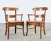 Set of Ten Country French Provincial Fruitwood Dining Chairs