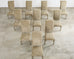 Set of Ten Parsons Dining Chairs with Pollack Fabric