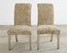 Set of Ten Parsons Dining Chairs with Pollack Fabric
