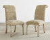 Set of Ten Parsons Dining Chairs with Pollack Fabric