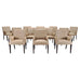 Set of Twelve A. Rudin No. 442 Upholstered Dining Armchairs