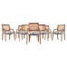 Set of Eight Danish Modern Mahogany and Cane Dining Armchairs