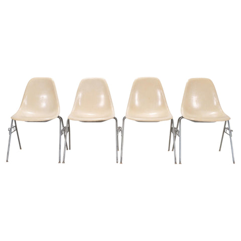 Set of Four Herman Miller DSS Mid-Century Fiberglass Side Chairs
