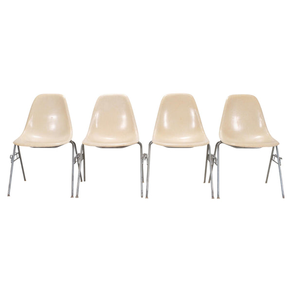 Set of Four Herman Miller DSS Mid-Century Fiberglass Side Chairs
