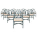 Set of Ten Neoclassical Style Iron Garden Dining Chairs