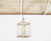 Square Crystal Cage Style Silvered Iron Pendant Chandelier