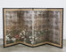 Japanese Showa Four Panel Screen Autumn Flowers and Grasses