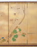 Japanese Meiji Period Six Panel Screen Ducks in Water Landscape