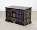 19th C. English Georgian Painted Pine Blanket Chest Manor Façade
