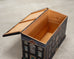 19th C. English Georgian Painted Pine Blanket Chest Manor Façade