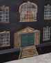 19th C. English Georgian Painted Pine Blanket Chest Manor Façade