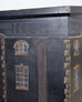19th C. English Georgian Painted Pine Blanket Chest Manor Façade